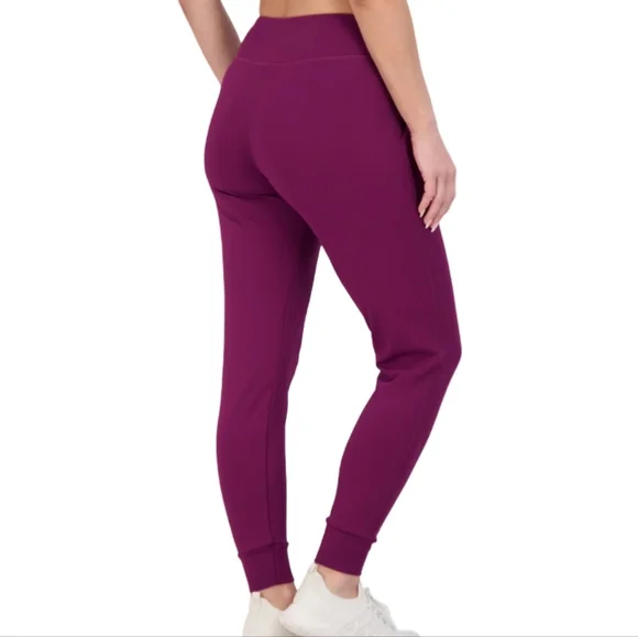 Real Essentials Women's Burgundy Jogger Leggings Size Xl - Picture 2 of 4